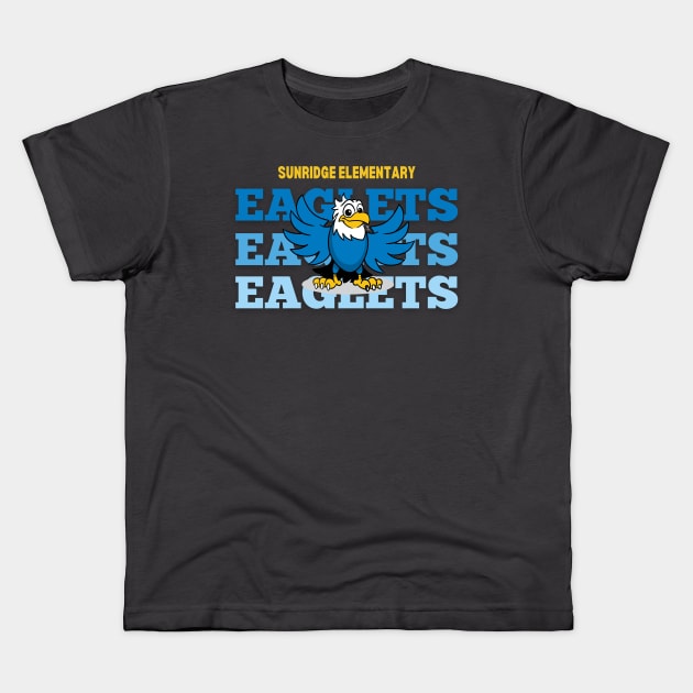 Soaring Eaglet over Mascot Name Kids T-Shirt by SRES PTO